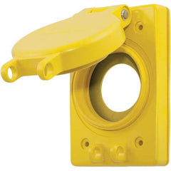 Hubbell Wiring Device-Kellems - Electrical Outlet Box & Switch Box Accessories Accessory Type: Weatherproof Cover Material: PBT Resin; Thermoplastic; Stainless Steel - Exact Tooling