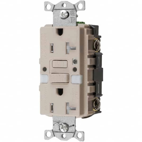 Hubbell Wiring Device-Kellems - GFCI Receptacles Grade: Commercial Color: Light Almond - Exact Tooling