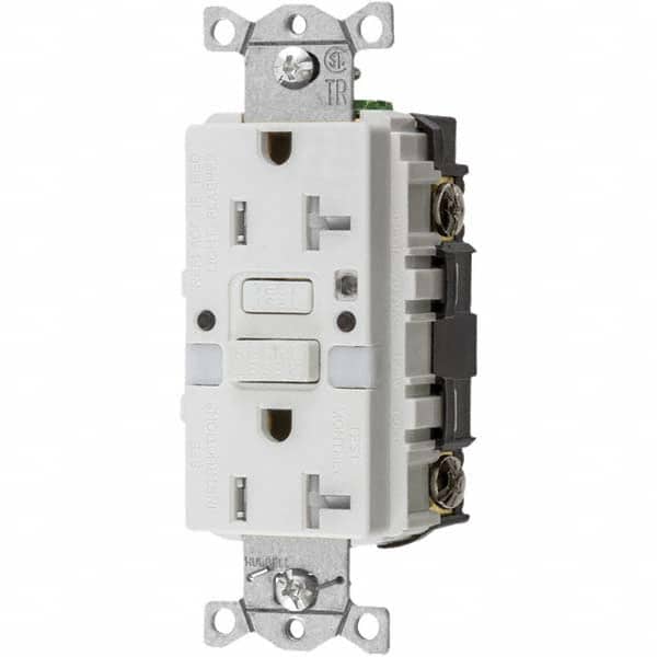 Hubbell Wiring Device-Kellems - GFCI Receptacles Grade: Commercial Color: White - Exact Tooling