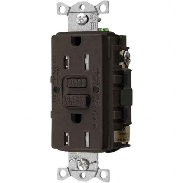Hubbell Wiring Device-Kellems - GFCI Receptacles Grade: Commercial Color: Brown - Exact Tooling