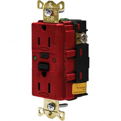 Hubbell Wiring Device-Kellems - GFCI Receptacles Grade: Industrial Color: Red - Exact Tooling