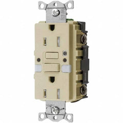 Hubbell Wiring Device-Kellems - GFCI Receptacles Grade: Commercial Color: Ivory - Exact Tooling