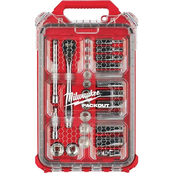 Milwaukee Tool - Socket Sets Measurement Type: SAE Drive Size: 3/8 - Exact Tooling