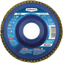 Osborn - 4-1/2" 40 Grit 5/8-11 Center Hole Type 27 Zirconia Alumina Flap Disc - Exact Tooling
