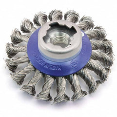 Osborn - 4-1/2" OD, 5/8-11 Arbor Hole, Knotted Steel Wheel Brush - Exact Tooling