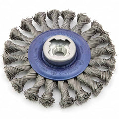 Osborn - 5" OD, 5/8-11 Arbor Hole, Knotted Stainless Steel Wheel Brush - Exact Tooling