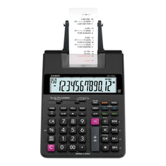 Casio - Calculators; Type: Printing Calculator ; Type of Power: AC ; Display Type: 12-Digit LCD ; Color: Black; Red ; Display Size: 12mm ; Width (Inch): 6-1/2 - Exact Tooling