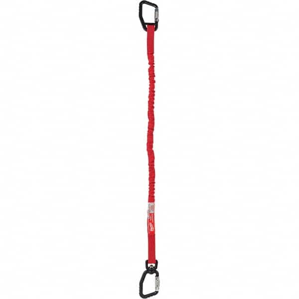 Milwaukee Tool - Tool Holding Accessories; Type: Tool Lanyard ; Connection Type: Carabiner ; Length: 41.50 ; Length (Decimal Inch): 41.50 ; Additional Info: 10lb Quick-Connect Locking Tool Lanyard ; Color: Black; Red - Exact Tooling