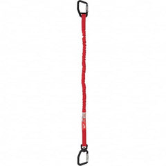 Milwaukee Tool - Tool Holding Accessories; Type: Tool Lanyard ; Connection Type: Carabiner ; Length: 41.50 ; Length (Decimal Inch): 41.50 ; Additional Info: 10lb Quick-Connect Locking Tool Lanyard ; Color: Black; Red - Exact Tooling