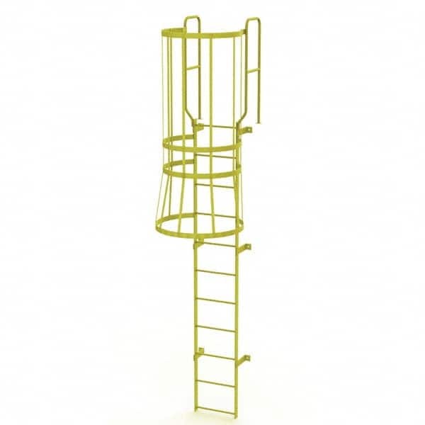 TRI-ARC - Rolling & Wall Mounted Ladders & Platforms Type: Fixed Ladder Style: Safety Cage - Exact Tooling
