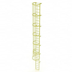 TRI-ARC - Rolling & Wall Mounted Ladders & Platforms Type: Fixed Ladder Style: Safety Cage - Exact Tooling