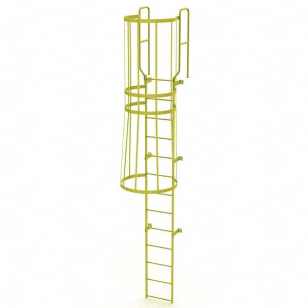 TRI-ARC - Rolling & Wall Mounted Ladders & Platforms Type: Fixed Ladder Style: Safety Cage - Exact Tooling