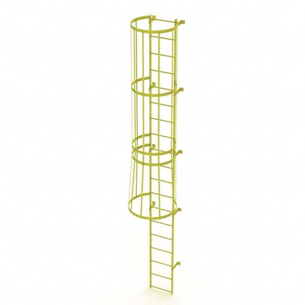 TRI-ARC - Rolling & Wall Mounted Ladders & Platforms Type: Fixed Ladder Style: Safety Cage - Exact Tooling