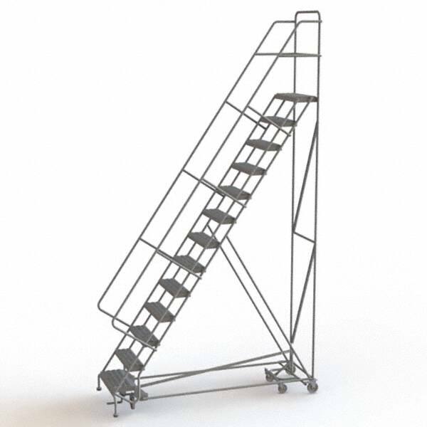 TRI-ARC - Rolling & Wall Mounted Ladders & Platforms Type: All-Directional Ladder Style: Forward Descent 50 Degree Incline - Exact Tooling
