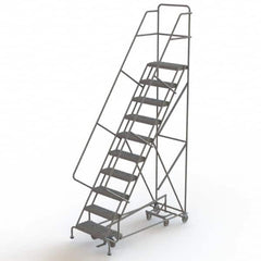 TRI-ARC - Rolling & Wall Mounted Ladders & Platforms Type: All-Directional Ladder Style: Forward Descent 50 Degree Incline - Exact Tooling