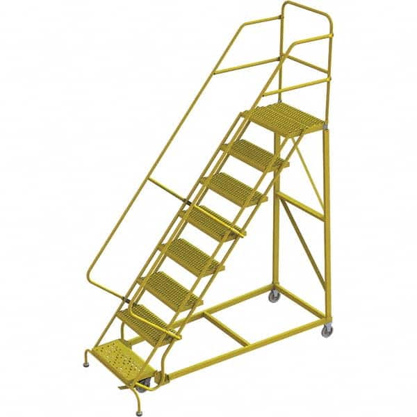 TRI-ARC - Rolling & Wall Mounted Ladders & Platforms Type: Stairway Slope Ladder Style: Forward Descent 50 Degree Incline - Exact Tooling