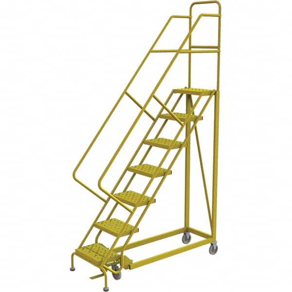 TRI-ARC - Rolling & Wall Mounted Ladders & Platforms Type: Stairway Slope Ladder Style: Forward Descent 50 Degree Incline - Exact Tooling