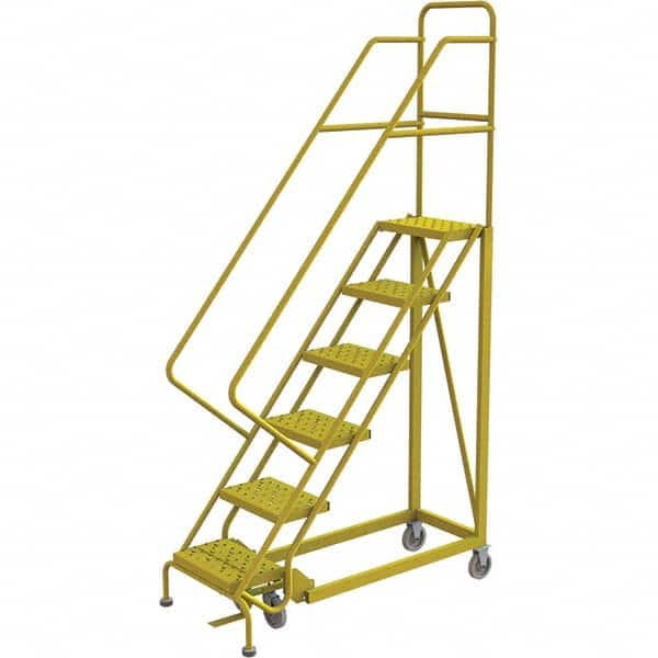 TRI-ARC - Rolling & Wall Mounted Ladders & Platforms Type: Stairway Slope Ladder Style: Forward Descent 50 Degree Incline - Exact Tooling
