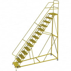 TRI-ARC - Rolling & Wall Mounted Ladders & Platforms Type: Stairway Slope Ladder Style: Forward Descent 50 Degree Incline - Exact Tooling