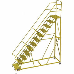TRI-ARC - Rolling & Wall Mounted Ladders & Platforms Type: Stairway Slope Ladder Style: Forward Descent 50 Degree Incline - Exact Tooling