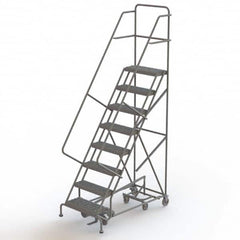 TRI-ARC - Rolling & Wall Mounted Ladders & Platforms Type: All-Directional Ladder Style: Forward Descent 50 Degree Incline - Exact Tooling