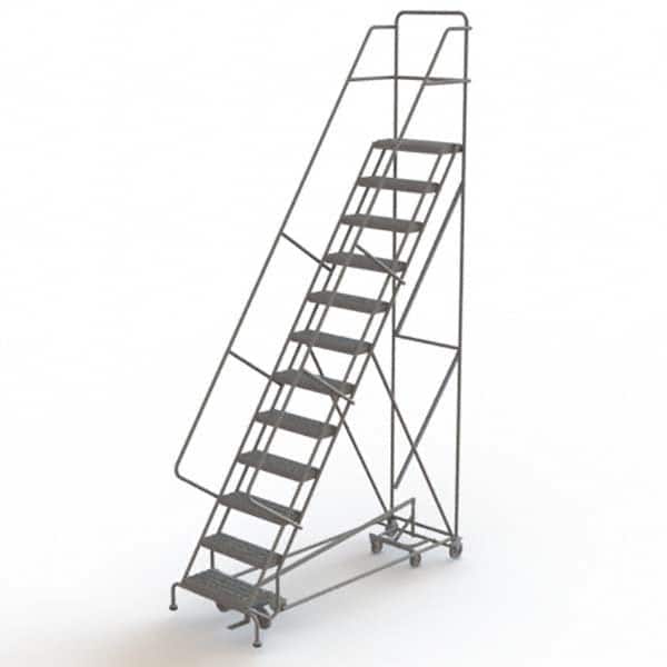 TRI-ARC - Rolling & Wall Mounted Ladders & Platforms Type: All-Directional Ladder Style: Forward Descent 50 Degree Incline - Exact Tooling