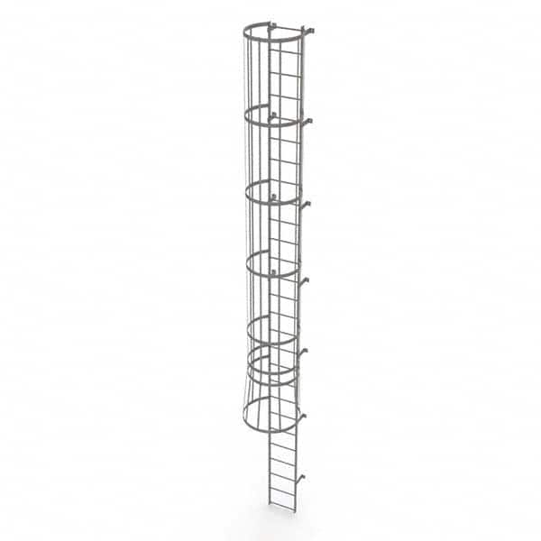 TRI-ARC - Rolling & Wall Mounted Ladders & Platforms Type: Fixed Ladder Style: Safety Cage - Exact Tooling