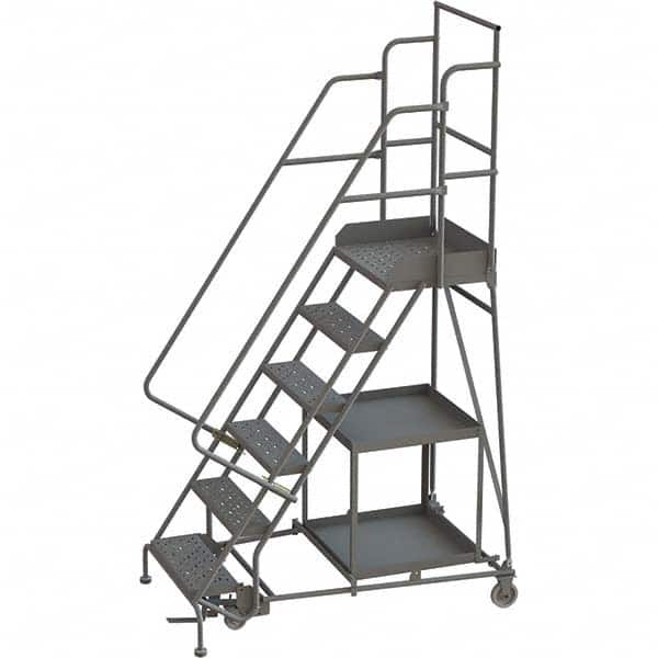 TRI-ARC - Rolling & Wall Mounted Ladders & Platforms Type: Stock-Picking Ladder Style: Rolling Safety Stock Picking Ladder - Exact Tooling