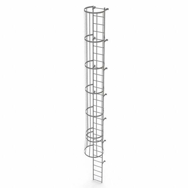 TRI-ARC - Rolling & Wall Mounted Ladders & Platforms Type: Fixed Ladder Style: Safety Cage - Exact Tooling