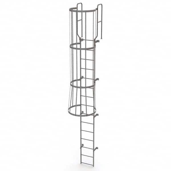 TRI-ARC - Rolling & Wall Mounted Ladders & Platforms Type: Fixed Ladder Style: Safety Cage - Exact Tooling