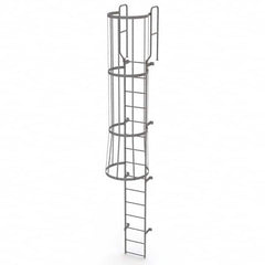 TRI-ARC - Rolling & Wall Mounted Ladders & Platforms Type: Fixed Ladder Style: Safety Cage - Exact Tooling
