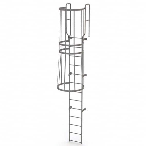 TRI-ARC - Rolling & Wall Mounted Ladders & Platforms Type: Fixed Ladder Style: Safety Cage - Exact Tooling