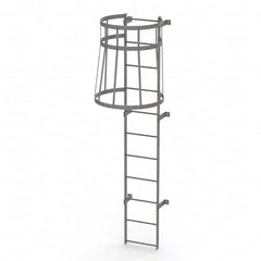 TRI-ARC - Rolling & Wall Mounted Ladders & Platforms Type: Fixed Ladder Style: Safety Cage - Exact Tooling