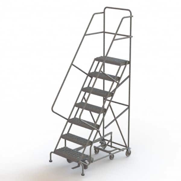 TRI-ARC - Rolling & Wall Mounted Ladders & Platforms Type: All-Directional Ladder Style: Forward Descent 50 Degree Incline - Exact Tooling