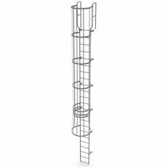 TRI-ARC - Rolling & Wall Mounted Ladders & Platforms Type: Fixed Ladder Style: Safety Cage - Exact Tooling