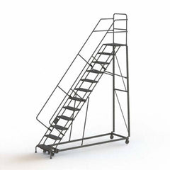 TRI-ARC - Rolling & Wall Mounted Ladders & Platforms Type: Stairway Slope Ladder Style: Rolling Safety Ladder - Exact Tooling