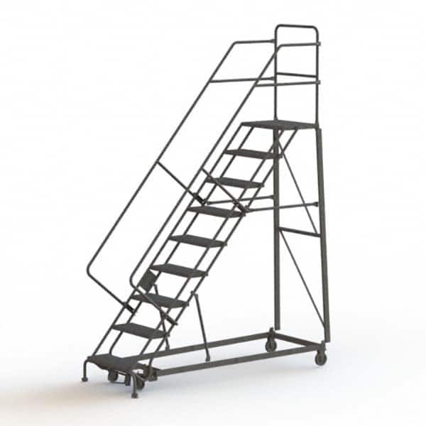 TRI-ARC - Rolling & Wall Mounted Ladders & Platforms Type: Stairway Slope Ladder Style: Rolling Safety Ladder - Exact Tooling