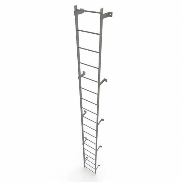 TRI-ARC - Rolling & Wall Mounted Ladders & Platforms Type: Fixed Ladder Style: Safety Cage - Exact Tooling