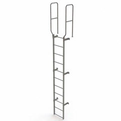 TRI-ARC - Rolling & Wall Mounted Ladders & Platforms Type: Fixed Ladder Style: Safety Cage - Exact Tooling