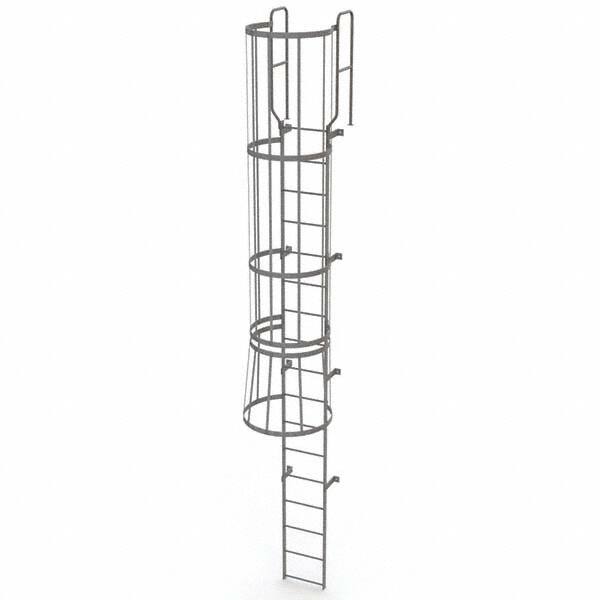 TRI-ARC - Rolling & Wall Mounted Ladders & Platforms Type: Fixed Ladder Style: Safety Cage - Exact Tooling