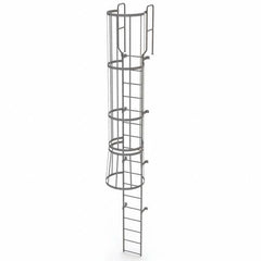 TRI-ARC - Rolling & Wall Mounted Ladders & Platforms Type: Fixed Ladder Style: Safety Cage - Exact Tooling