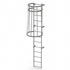 TRI-ARC - Rolling & Wall Mounted Ladders & Platforms Type: Fixed Ladder Style: Safety Cage - Exact Tooling