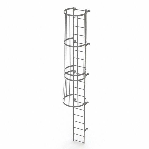 TRI-ARC - Rolling & Wall Mounted Ladders & Platforms Type: Fixed Ladder Style: Safety Cage - Exact Tooling