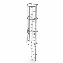 TRI-ARC - Rolling & Wall Mounted Ladders & Platforms Type: Fixed Ladder Style: Safety Cage - Exact Tooling