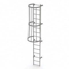 TRI-ARC - Rolling & Wall Mounted Ladders & Platforms Type: Fixed Ladder Style: Safety Cage - Exact Tooling