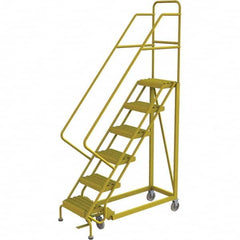 TRI-ARC - Rolling & Wall Mounted Ladders & Platforms Type: Stairway Slope Ladder Style: Forward Descent 50 Degree Incline - Exact Tooling
