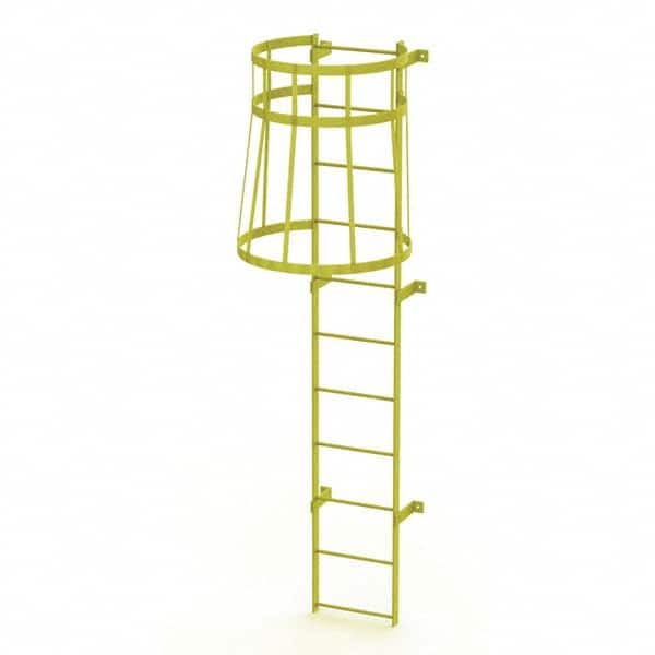 TRI-ARC - Rolling & Wall Mounted Ladders & Platforms Type: Fixed Ladder Style: Safety Cage - Exact Tooling
