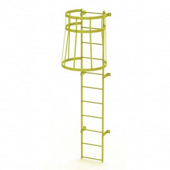 TRI-ARC - Rolling & Wall Mounted Ladders & Platforms Type: Fixed Ladder Style: Safety Cage - Exact Tooling