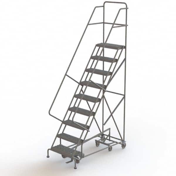 TRI-ARC - Rolling & Wall Mounted Ladders & Platforms Type: All-Directional Ladder Style: Forward Descent 50 Degree Incline - Exact Tooling