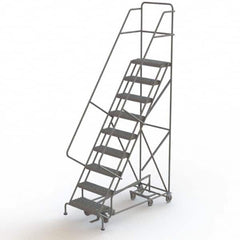 TRI-ARC - Rolling & Wall Mounted Ladders & Platforms Type: All-Directional Ladder Style: Forward Descent 50 Degree Incline - Exact Tooling